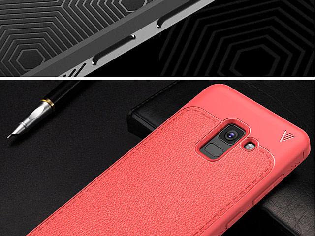 LENUO Gentry Series Leather Coated TPU Case for Samsung Galaxy A8+ (2018)