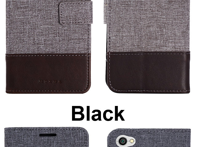 Xiaomi Redmi Y1 (Note 5A) Canvas Leather Flip Card Case