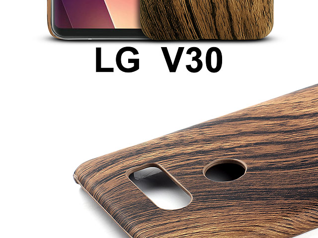 LG V30 Woody Patterned Back Case