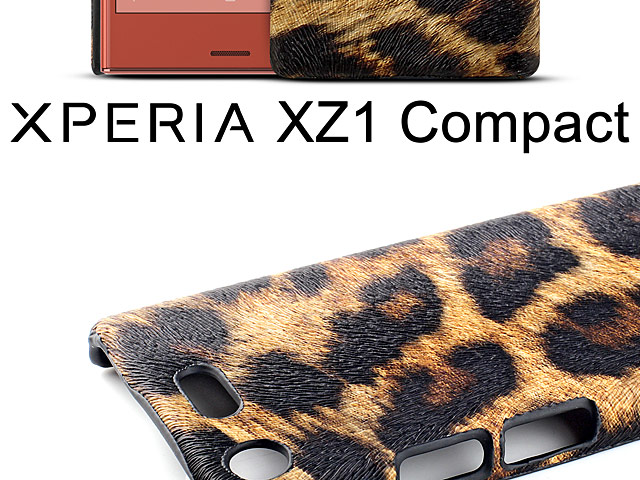 Sony Xperia XZ1 Compact Embossed Leopard Stripe Back Case