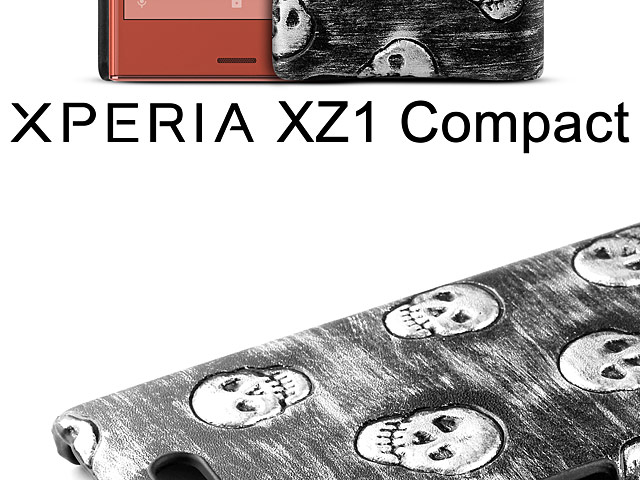 Sony Xperia XZ1 Compact Embossed Skull Back Case