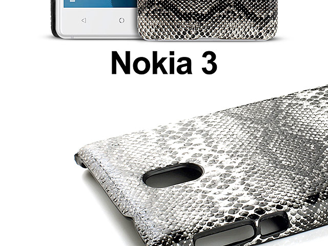 Nokia 3 Faux Snake Skin Back Case