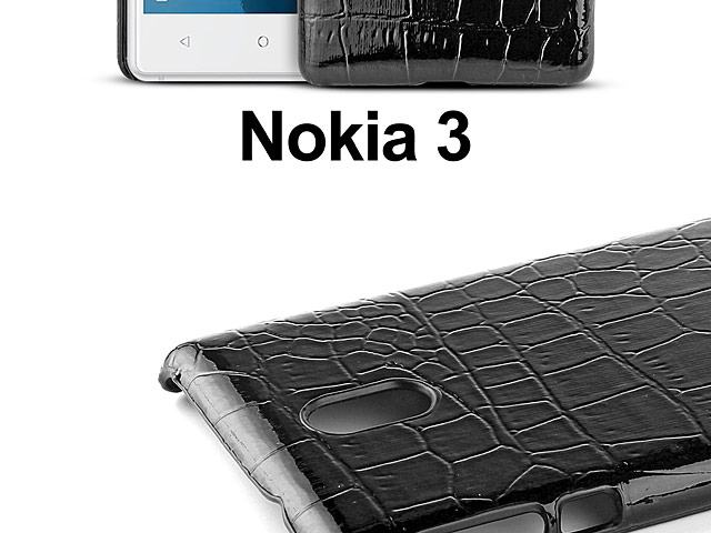 Nokia 3 Crocodile Leather Back Case