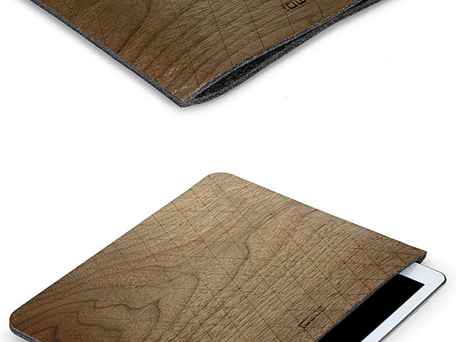 Wood Leather Pouch for iPad 9.7 (2018)