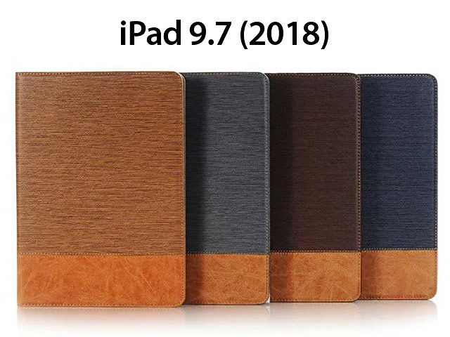 iPad 9.7 (2018) Two-Tone Leather Flip Case