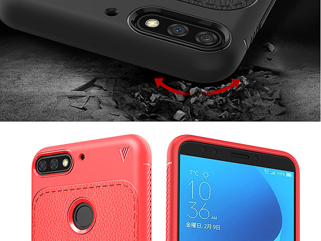LENUO Gentry Series Leather Coated TPU Case for Huawei Honor 7C