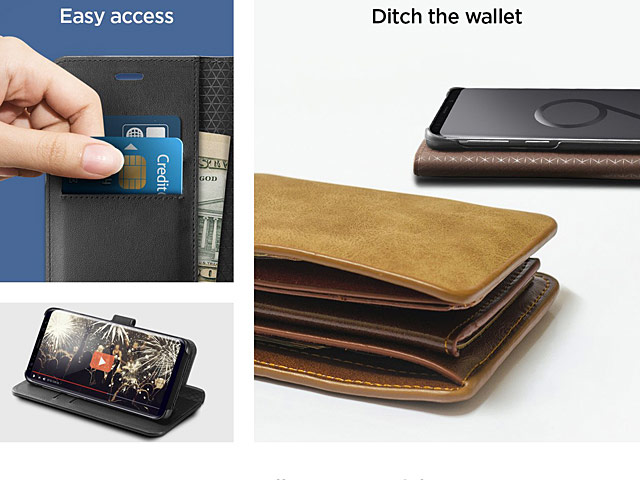 Spigen Wallet S Leather Case for Samsung Galaxy S9+