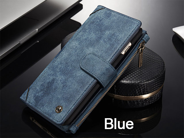 Samsung Galaxy Note8 Metal Buckle Zipper Wallet Folio Case