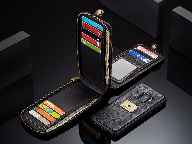 Samsung Galaxy S9 Coarse Crack Wallet Flip Leather Case