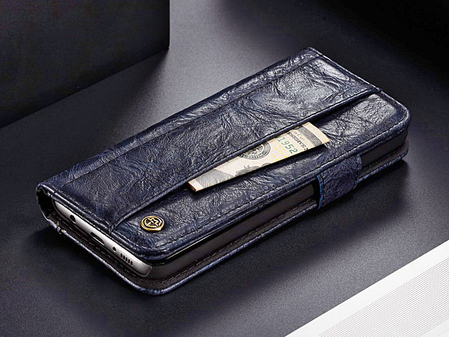 Samsung Galaxy S9 Coarse Crack Slim Wallet Leather Case