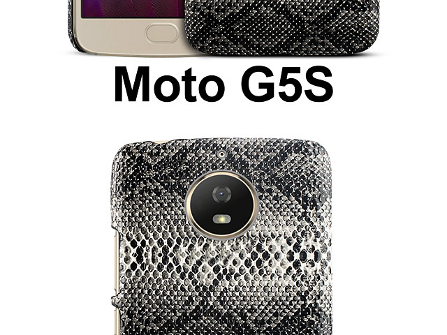 Motorola Moto G5S Faux Snake Skin Back Case