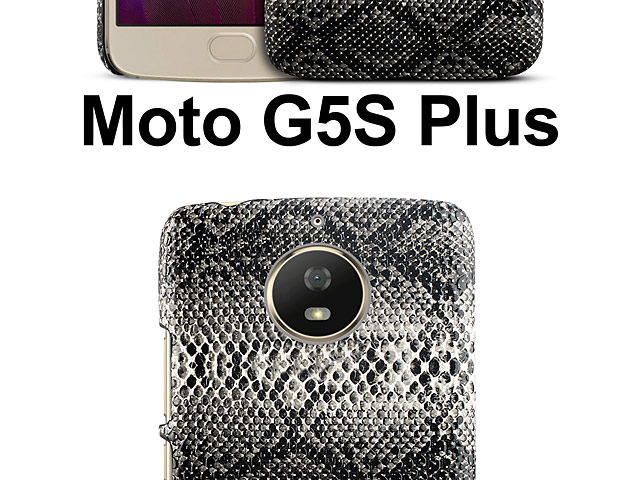 Motorola Moto G5S Plus Faux Snake Skin Back Case