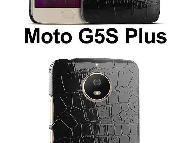 Motorola Moto G5S Plus Crocodile Leather Back Case