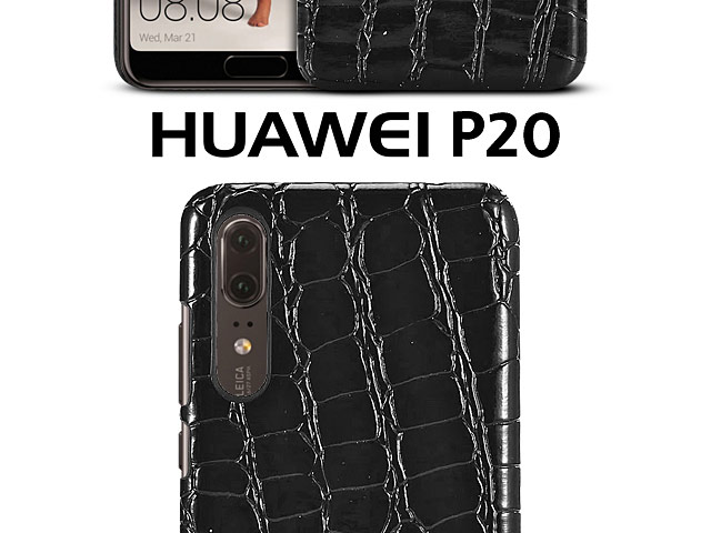 Huawei P20 Crocodile Leather Back Case