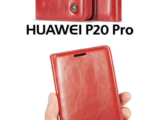 Huawei P20 Pro Magnetic Flip Leather Wallet Case