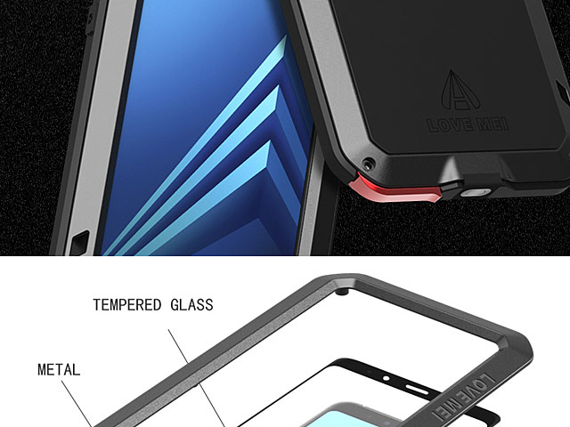 LOVE MEI Samsung Galaxy A8 (2018) Powerful Bumper Case