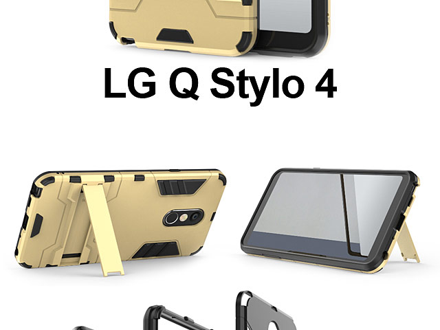 LG Q Stylo 4 Iron Armor Plastic Case