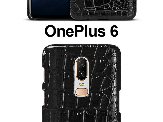 OnePlus 6 Crocodile Leather Back Case