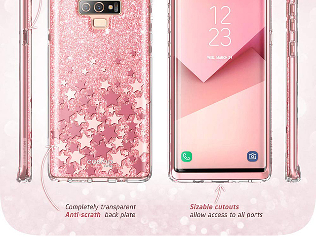 i-Blason Bling Glitter Sparkle Clear Bumper Case with Screen Protector for Samsung Galaxy Note9