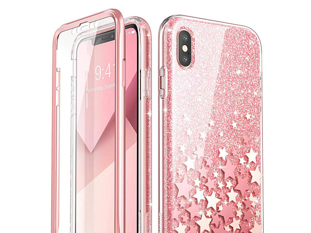 i-Blason Cosmo Slim Designer Case (Star Glitter Pink) for iPhone XS Max (6.5)