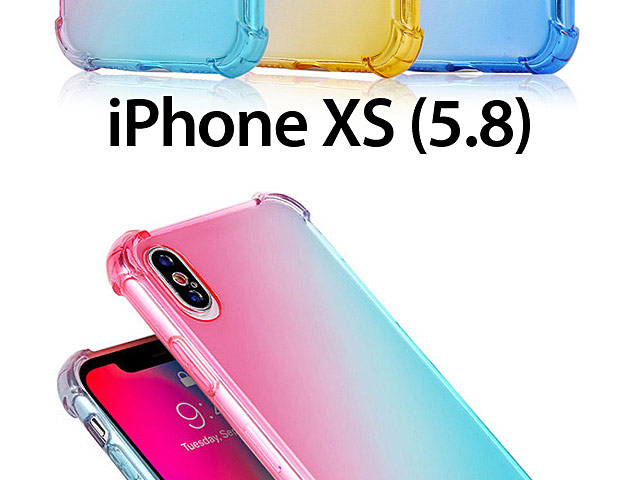 iPhone XS (5.8) Gradient Shockproof TPU Soft Case