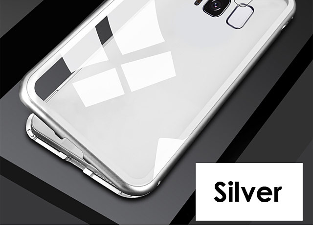 Samsung Galaxy S8 Magnetic Aluminum Case with Tempered Glass