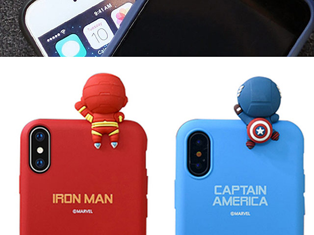 3D Marvel Series Silicone Case for iPhone XS Max (6.5)