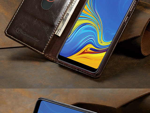 Samsung Galaxy A9 (2018) Magnetic Flip Leather Wallet Case