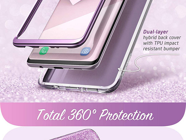 i-Blason Cosmo Slim Designer Case (Glitter Purple) for Samsung Galaxy S10