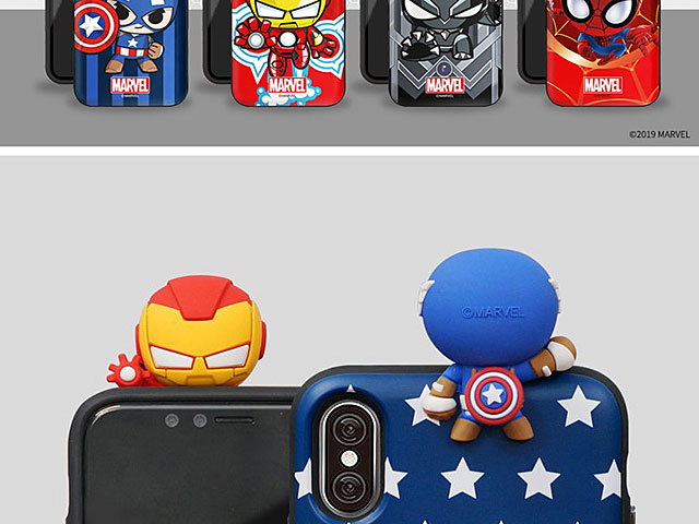 3D Marvel Series Mirror Card Case for iPhone X / XS (5.8)