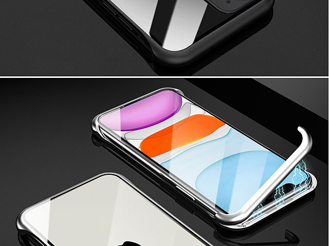 iPhone 11 (6.1) Magnetic Aluminum Case with Tempered Glass