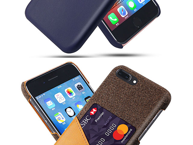 iPhone 8 Plus Two-Tone Leather Case with Card Holder