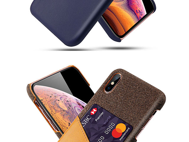 iPhone X / XS (5.8) Two-Tone Leather Case with Card Holder