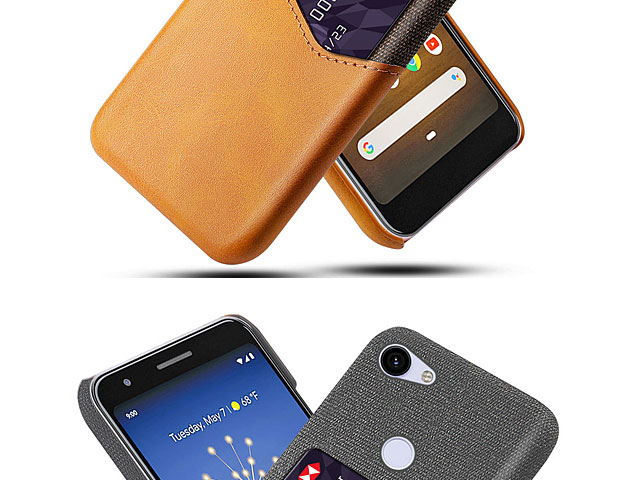 Google Pixel 3a Two-Tone Leather Case with Card Holder
