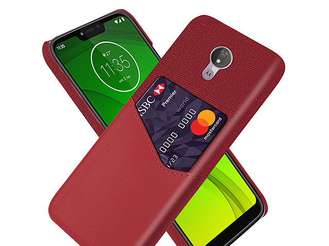 Motorola Moto G7 Power Two-Tone Leather Case with Card Holder