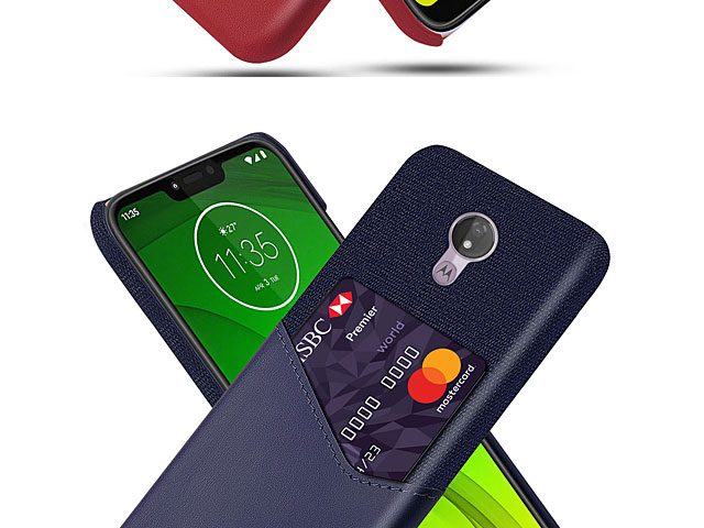 Motorola Moto G7 Power Two-Tone Leather Case with Card Holder