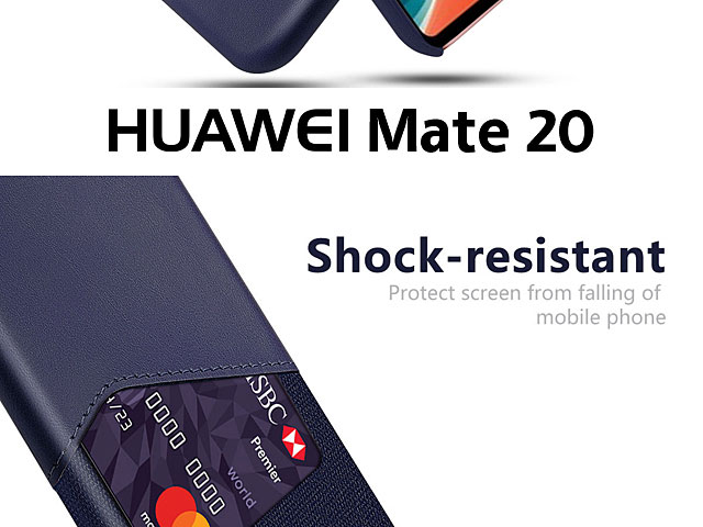Huawei Mate 20 Two-Tone Leather Case with Card Holder