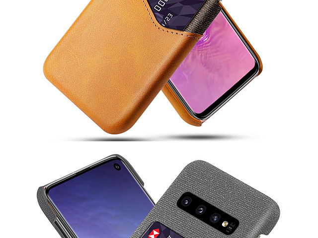 Samsung Galaxy S10 Two-Tone Leather Case with Card Holder