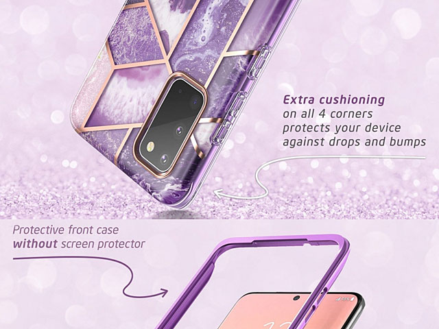i-Blason Cosmo Slim Designer Case (Purple Ameth Marble) for Samsung Galaxy S20 / S20 5G