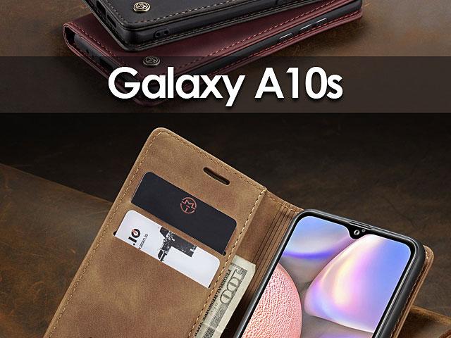 Samsung Galaxy A10s Retro Flip Leather Case