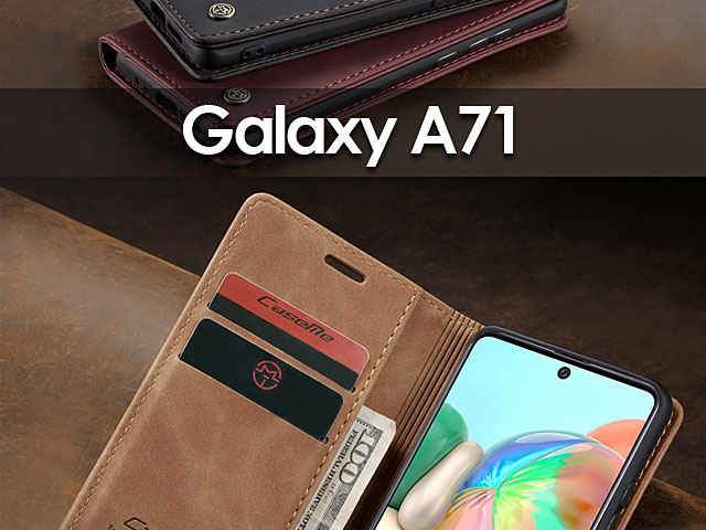Samsung Galaxy A71 Retro Flip Leather Case