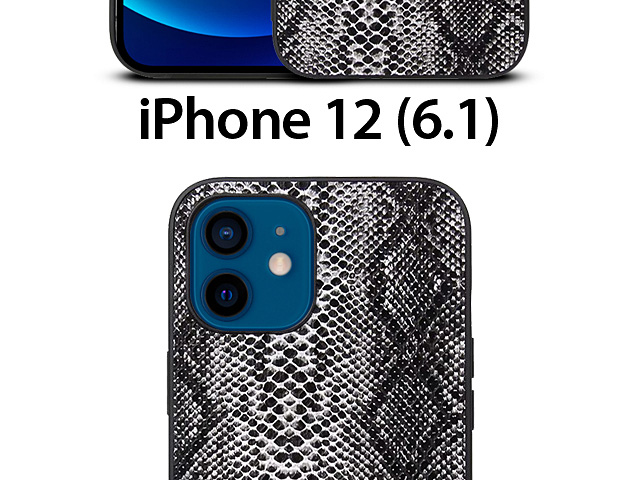 iPhone 12 (6.1) Faux Snake Skin Back Case