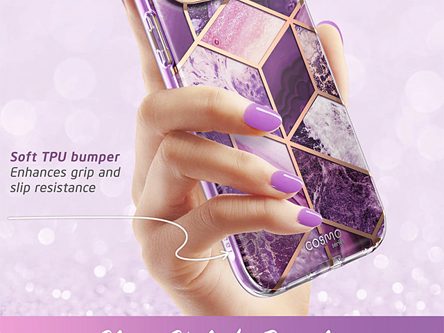 i-Blason Cosmo Slim Designer Case (Purple Marble) for iPhone 13 Pro Max (6.7)