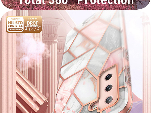 i-Blason Cosmo Slim Designer Case (Pink Marble) for Samsung Galaxy S22 5G