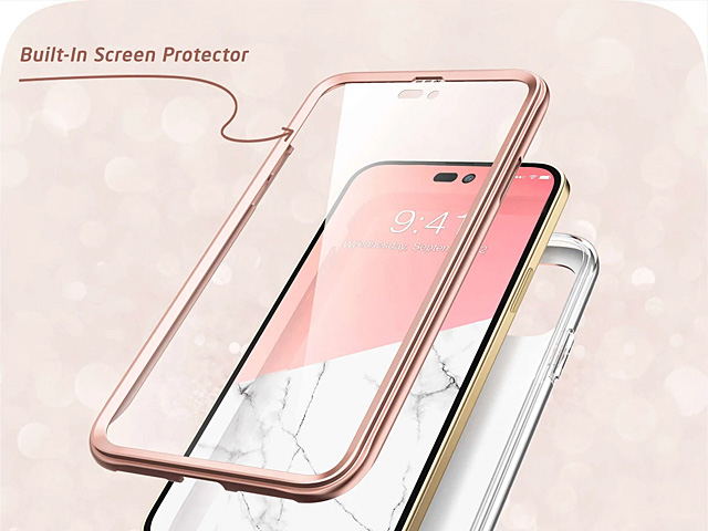i-Blason Cosmo Slim Designer Case (Pink Marble) for iPhone 14 Pro (6.1)