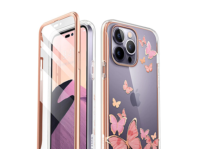 i-Blason Cosmo Slim Designer Case (PinkFly Butterfly) for iPhone 14 Pro (6.1)