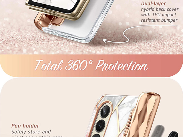 i-Blason Cosmo Slim Designer Case (Pink Marble) for Samsung Galaxy Z Fold4