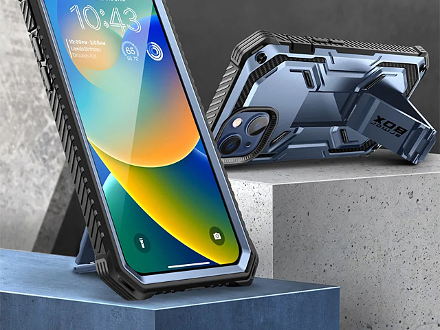 i-Blason Armorbox Case (Metallic Blue) for iPhone 14 Plus (6.7)