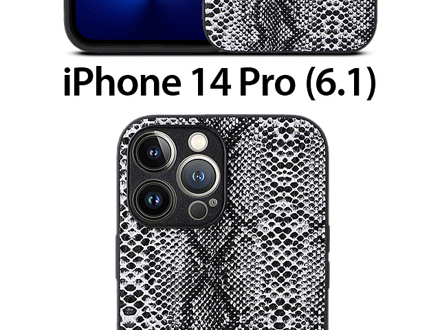 iPhone 14 Pro (6.1) Faux Snake Skin Back Case
