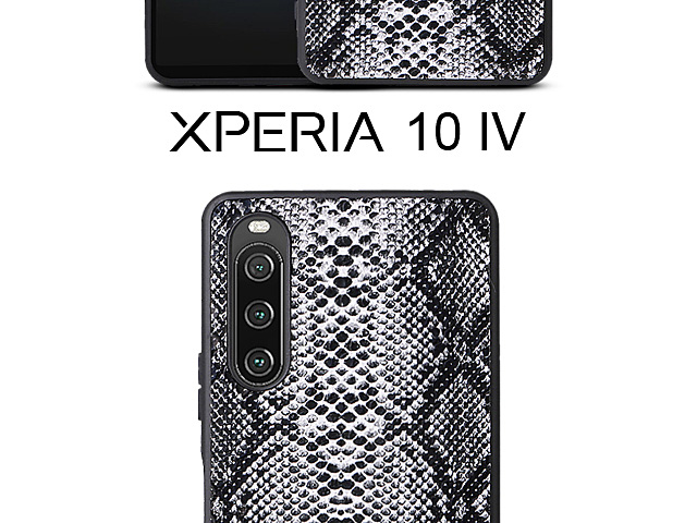 Sony Xperia 10 IV Faux Snake Skin Back Case